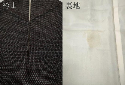 平和屋着物●本塩沢　80亀甲　正絹　逸品　CABH9876ut