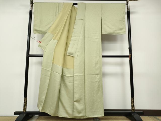 平和屋着物●上質な色無地　菊唐草地紋　蒸栗色　正絹　逸品　CABH9882ut