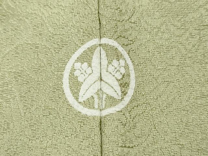 平和屋着物●上質な色無地　菊唐草地紋　蒸栗色　正絹　逸品　CABH9882ut