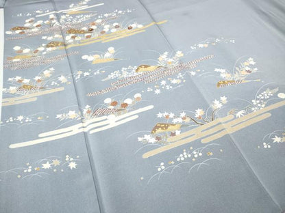 平和屋着物●訪問着　エ霞扇面花文　正絹　逸品　CABH9888ut