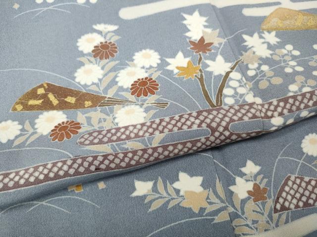 平和屋着物●訪問着　エ霞扇面花文　正絹　逸品　CABH9888ut