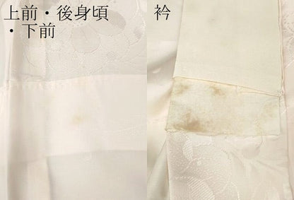 平和屋着物●振袖用長襦袢　無双仕立て　辻が花地紋　半衿刺繍　正絹　逸品　CABH9891ut