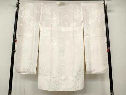 平和屋着物●振袖用長襦袢　無双仕立て　辻が花地紋　半衿刺繍　正絹　逸品　CABH9891ut
