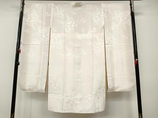平和屋着物●振袖用長襦袢　無双仕立て　辻が花地紋　半衿刺繍　正絹　逸品　CABH9891ut