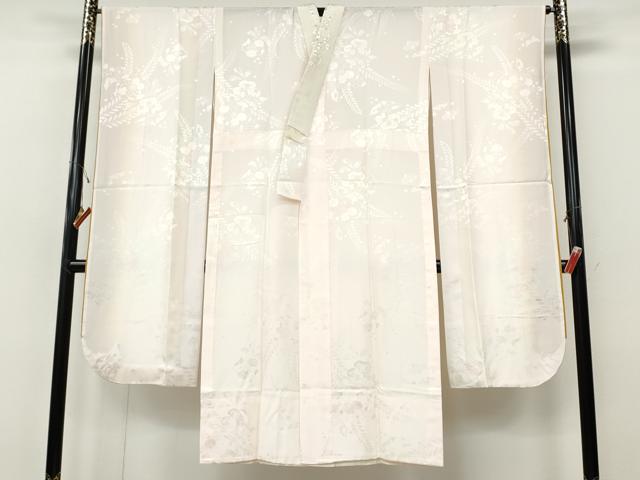 平和屋着物●振袖用長襦袢　無双仕立て　辻が花地紋　半衿刺繍　正絹　逸品　CABH9891ut