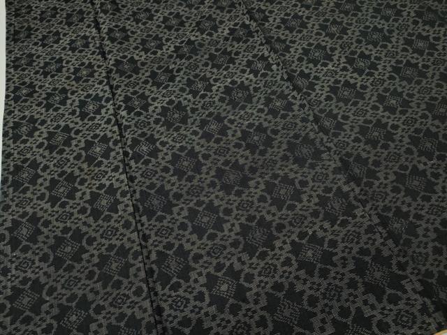 平和屋着物●上質な紬　花菱文　正絹　逸品　CABH9892ut