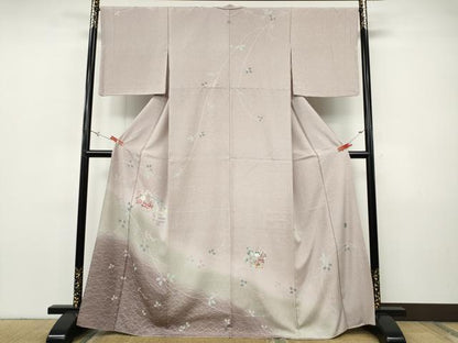 平和屋着物●訪問着　友禅　作家物　花籠文　暈し染め　正絹　逸品　CABH9900ut