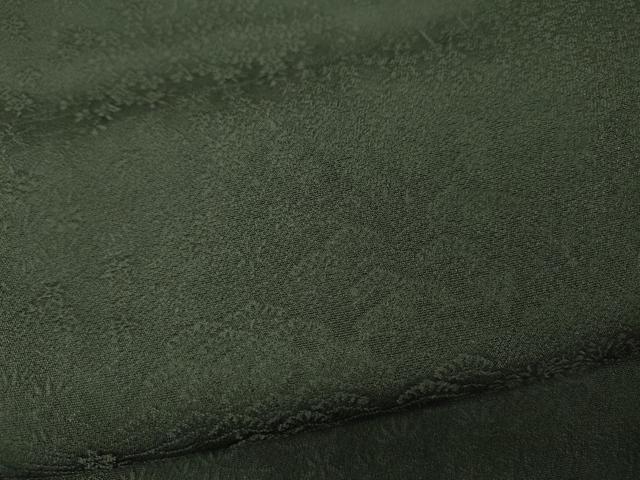 平和屋着物●上質な色無地　風景草花地紋　藍媚茶色　正絹　逸品　CABH9901ut