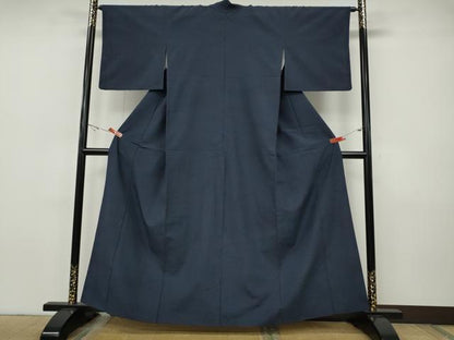 平和屋着物●本塩沢　110亀甲　流水文　正絹　逸品　CABH9902ut