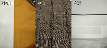 平和屋着物●本場大島紬　9マルキ　泥染め　吉祥間道　西恵子作　証紙付き　正絹　逸品　CABH9904ut