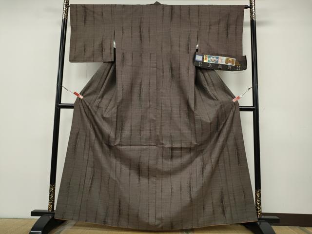 平和屋着物●本場大島紬　9マルキ　泥染め　吉祥間道　西恵子作　証紙付き　正絹　逸品　CABH9904ut