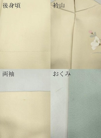 平和屋着物●訪問着　友禅　作家物　枝花文　暈し染め　正絹　逸品　CABH9905ut