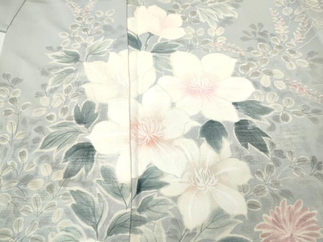 平和屋着物●訪問着　手描き　草花尽くし　正絹　逸品　CABH9909ut