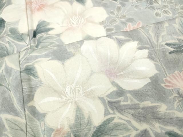 平和屋着物●訪問着　手描き　草花尽くし　正絹　逸品　CABH9909ut