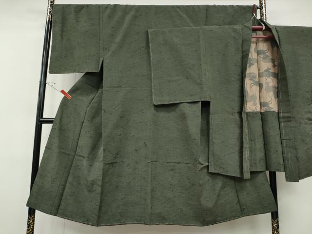 平和屋着物●男性　紬　アンサンブル　霞文　正絹　逸品　CABH9911ut