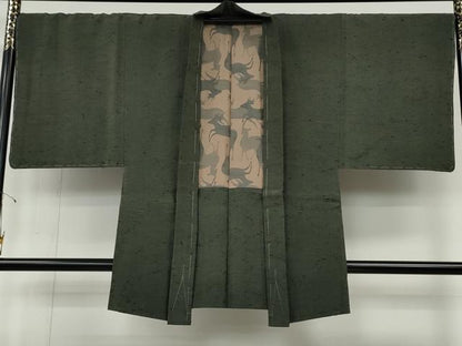 平和屋着物●男性　紬　アンサンブル　霞文　正絹　逸品　CABH9911ut