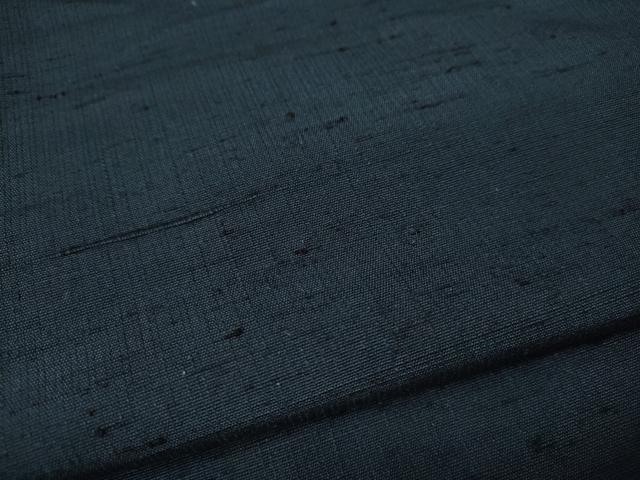 平和屋着物○男性 紬 アンサンブル 鉄御納戸色 正絹 逸品 CABH9913ut