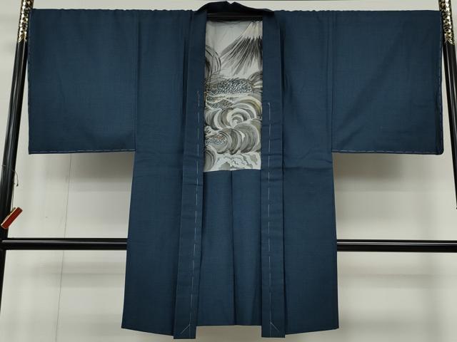平和屋着物○男性 紬 アンサンブル 120亀甲 総詰め 正絹 逸品 CABH9915ut