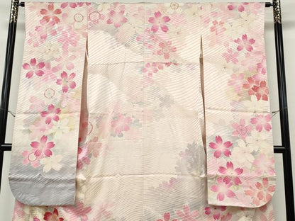 平和屋着物●豪華振袖　刺繍　舞花文　金彩　正絹　逸品　CABH9920ut
