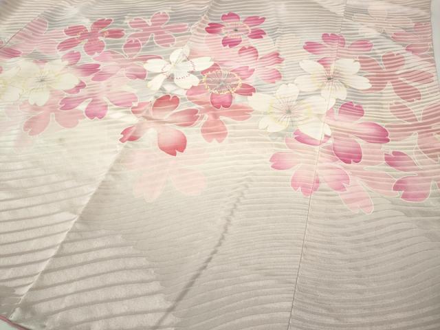 平和屋着物●豪華振袖　刺繍　舞花文　金彩　正絹　逸品　CABH9920ut