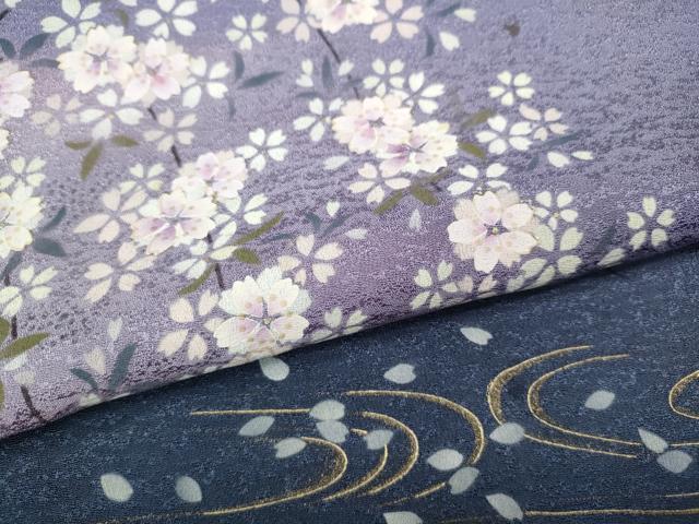 平和屋着物●訪問着　流水枝花文　暈し染め　金彩　正絹　逸品　CABH9924ut