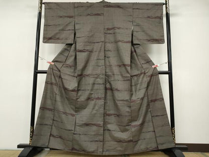 平和屋着物●本場大島紬　9マルキ　遠山文　正絹　逸品　CABH9926ut