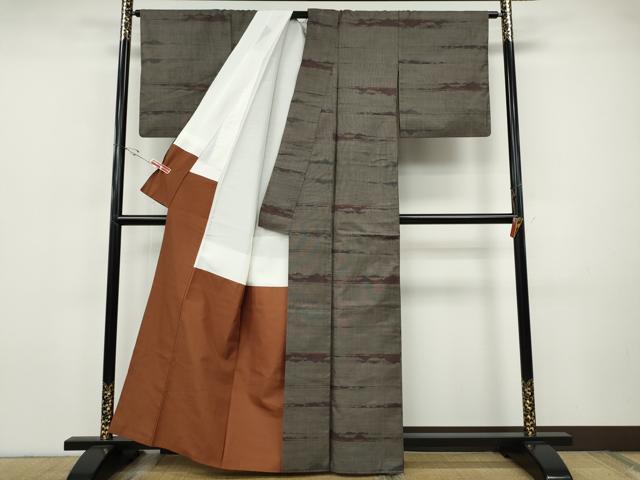 平和屋着物●本場大島紬　9マルキ　遠山文　正絹　逸品　CABH9926ut
