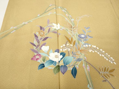 平和屋着物●訪問着　友禅　作家物　花丸文　正絹　逸品　CABH9932ut