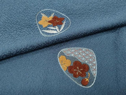 平和屋着物●訪問着　総刺繍　貝合せ花文　金糸　正絹　逸品　CABH9933ut
