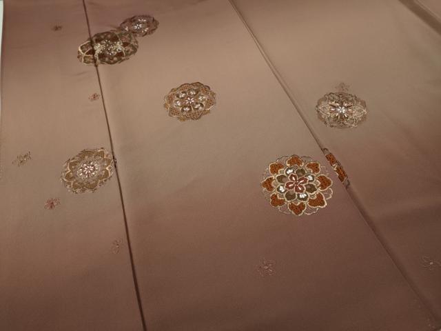 平和屋着物●中国三大刺繍　スワトウ刺繍　総刺繍　訪問着　正倉院花文　暈し染め　金糸　正絹　逸品　CABH9939ut