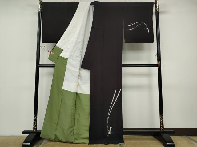 平和屋着物●世界的人形師　辻村寿三郎　ジュサブロー　訪問着　兎　舞桜文　正絹　逸品　CABH9946ut