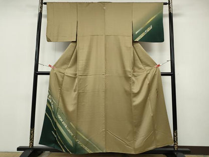 平和屋着物●染色作家　斉藤三才　訪問着　吉祥花文　暈し染め　正絹　逸品　CABH9949ut