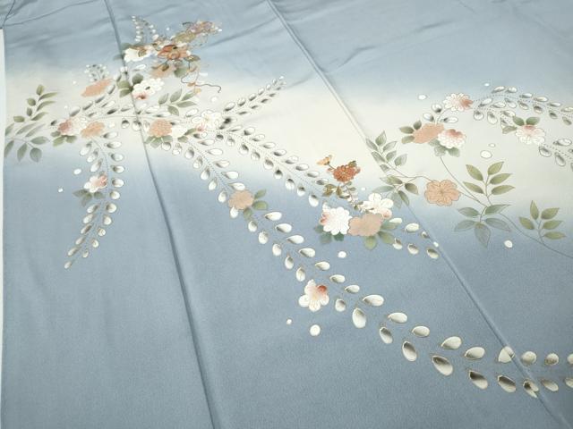 平和屋着物●中国三大刺繍　スワトウ刺繍　訪問着　螺鈿　雪輪花文　暈し染め　金彩　正絹　逸品　CABH9951ut
