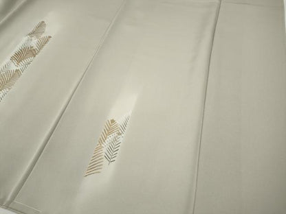 平和屋着物●訪問着　駒刺繍　松葉文　暈し染め　金彩　正絹　逸品　未使用　CABH9954ut