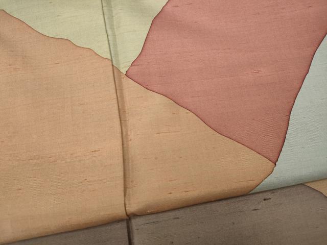 平和屋着物●訪問着　紬地　霞文　正絹　逸品　CABH9956ut