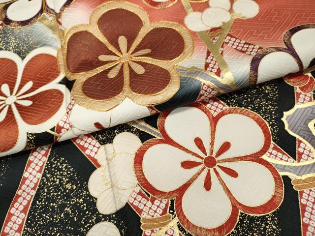 平和屋着物●豪華振袖　駒刺繍　枝梅文　暈し染め　金彩　やまと誂製　正絹　逸品　CABH9958ut