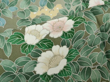平和屋着物●訪問着　草花文　金彩　正絹　逸品　未使用　CABH9959ut