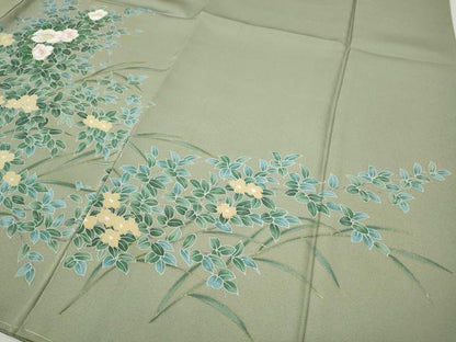 平和屋着物●訪問着　草花文　金彩　正絹　逸品　未使用　CABH9959ut