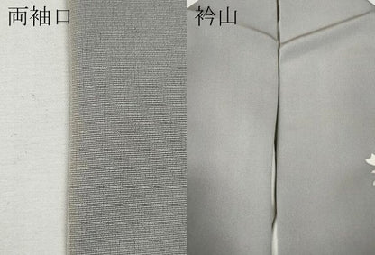 平和屋着物●訪問着　駒刺繍　飛鳥吉祥花文　金彩　正絹　逸品　CABH9963ut