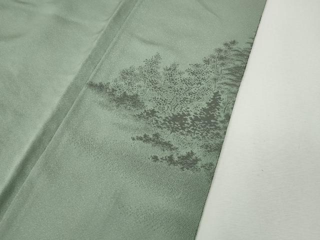 平和屋着物●豪華色留袖　お召地　流水風景草木文　正絹　逸品　未使用　CABH9975ut
