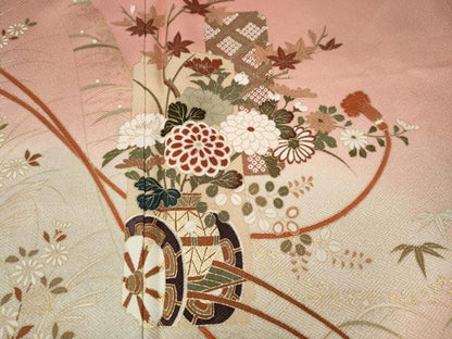 平和屋着物●訪問着　短冊重ね花車文　暈し染め　金彩　正絹　逸品　CABH9977ut