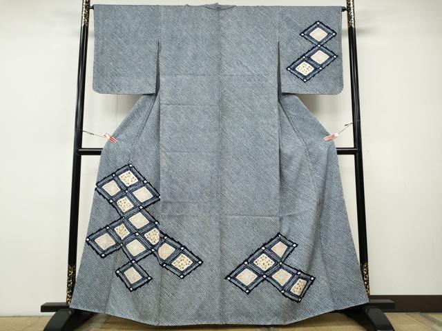 平和屋着物●訪問着　総絞り　菱花文　正絹　逸品　CABH9978ut