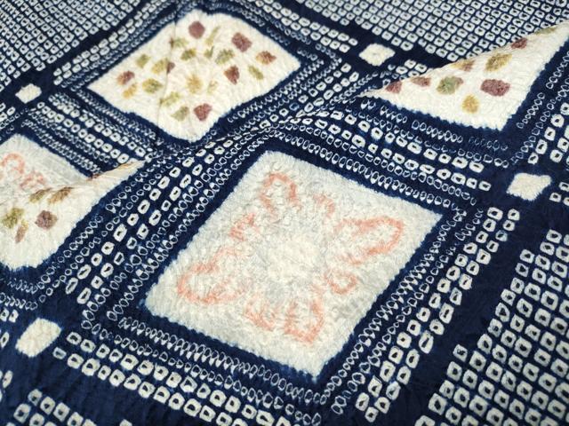 平和屋着物●訪問着　総絞り　菱花文　正絹　逸品　CABH9978ut