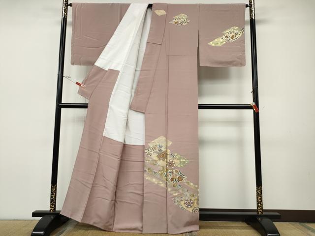 平和屋着物●訪問着　作家物　切嵌正倉院花文　金彩　正絹　逸品　CABH9979ut