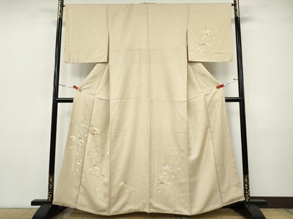 平和屋着物●訪問着　熨斗扇面舞花文　金彩　正絹　逸品　CABH9987ut
