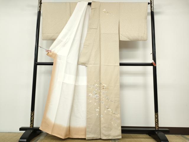 平和屋着物●訪問着　熨斗扇面舞花文　金彩　正絹　逸品　CABH9987ut