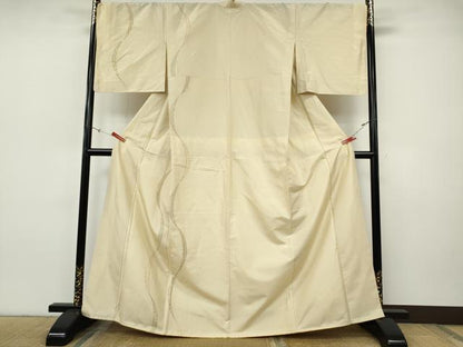 平和屋着物●BANKANわものや　訪問着　紬地　刺し子　熨斗吉祥文　正絹　逸品　CABH9996ut