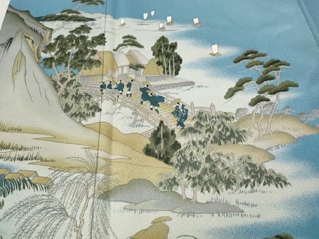 平和屋着物●豪華色留袖　風景人物文　暈し染め　正絹　逸品　未使用　CABH9997ut