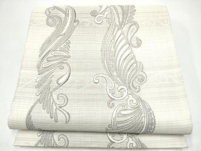 平和屋着物●六通柄袋帯　唐草文　正絹　逸品　CABI0053hy