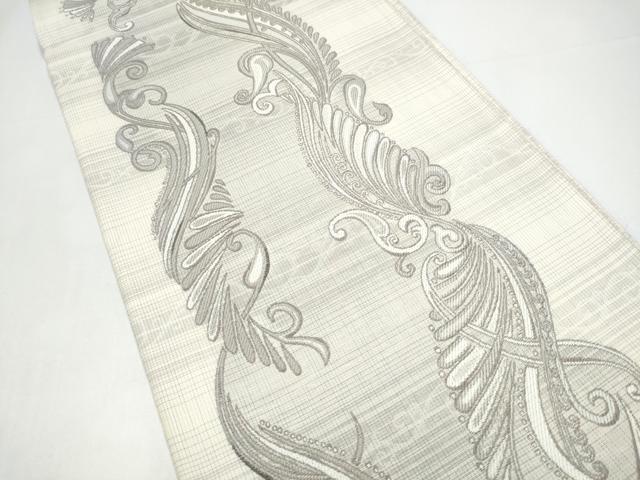 平和屋着物●六通柄袋帯　唐草文　正絹　逸品　CABI0053hy